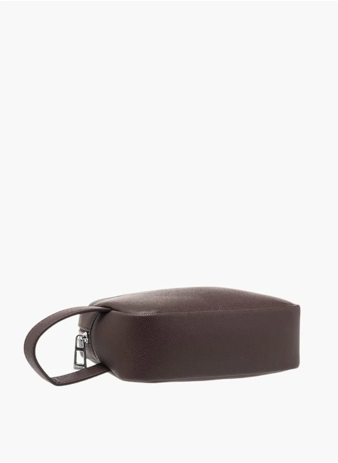 دوتشيني Men Textured Pouch with Zip Closure