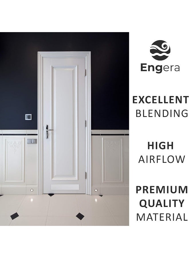 SHNORM Engera Bathroom Door Air Vent Grille Two Sided Ventilation Cover for Restroom, Warehouse, Storage Doors | Interior Door Transfer Grill 453mm x 91mm (18.1"x3.6") - Image 5