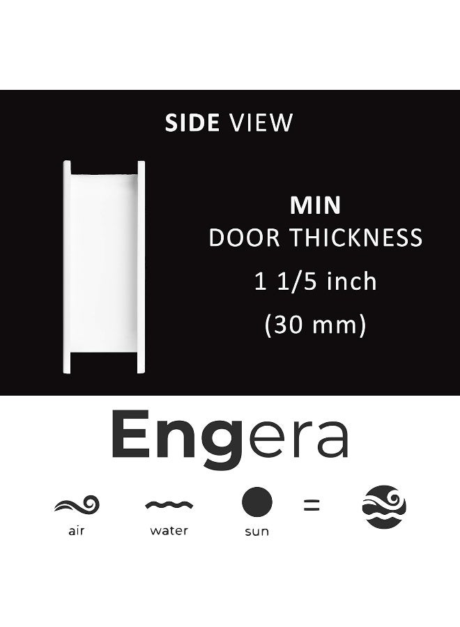 SHNORM Engera Bathroom Door Air Vent Grille Two Sided Ventilation Cover for Restroom, Warehouse, Storage Doors | Interior Door Transfer Grill 453mm x 91mm (18.1"x3.6") - Image 4