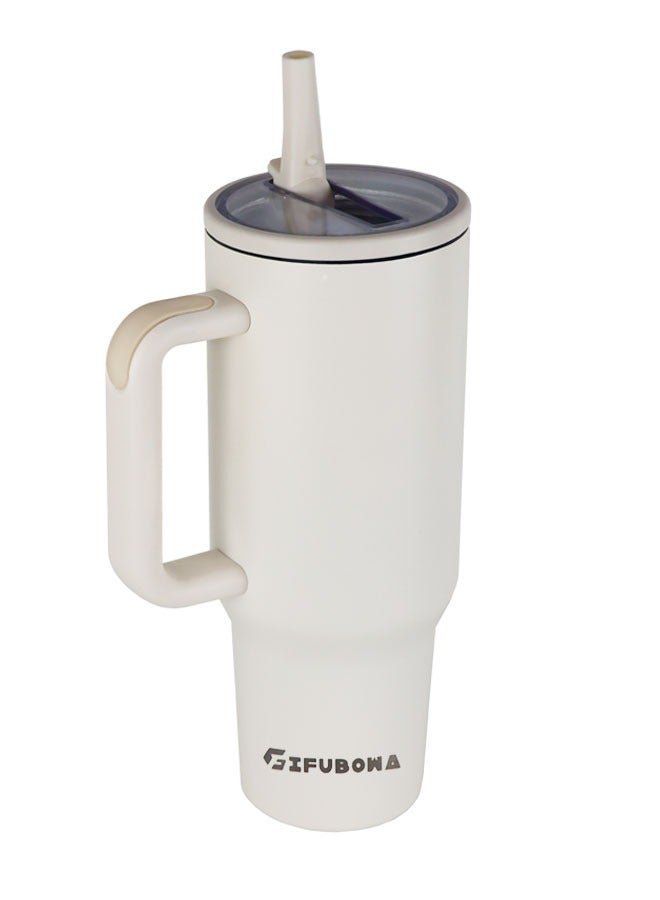 GIFUBOWA 40 oz Tumbler with Handle and Flip Straw Insulated Cup Reusable Stainless Steel Water Bottle Travel Mug Cupholder Friendly - Image 1