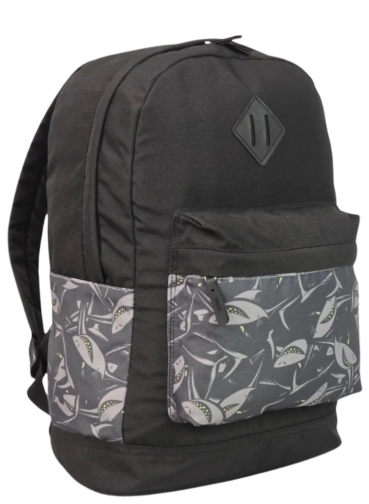 Force 14-inch Laptop Backpack Shark Black - FG 31 - Water-Resistant Polyester Travel, Work & School Daypack with 8mm Back Padding -  44 x 30 x 18 cm - Image 4