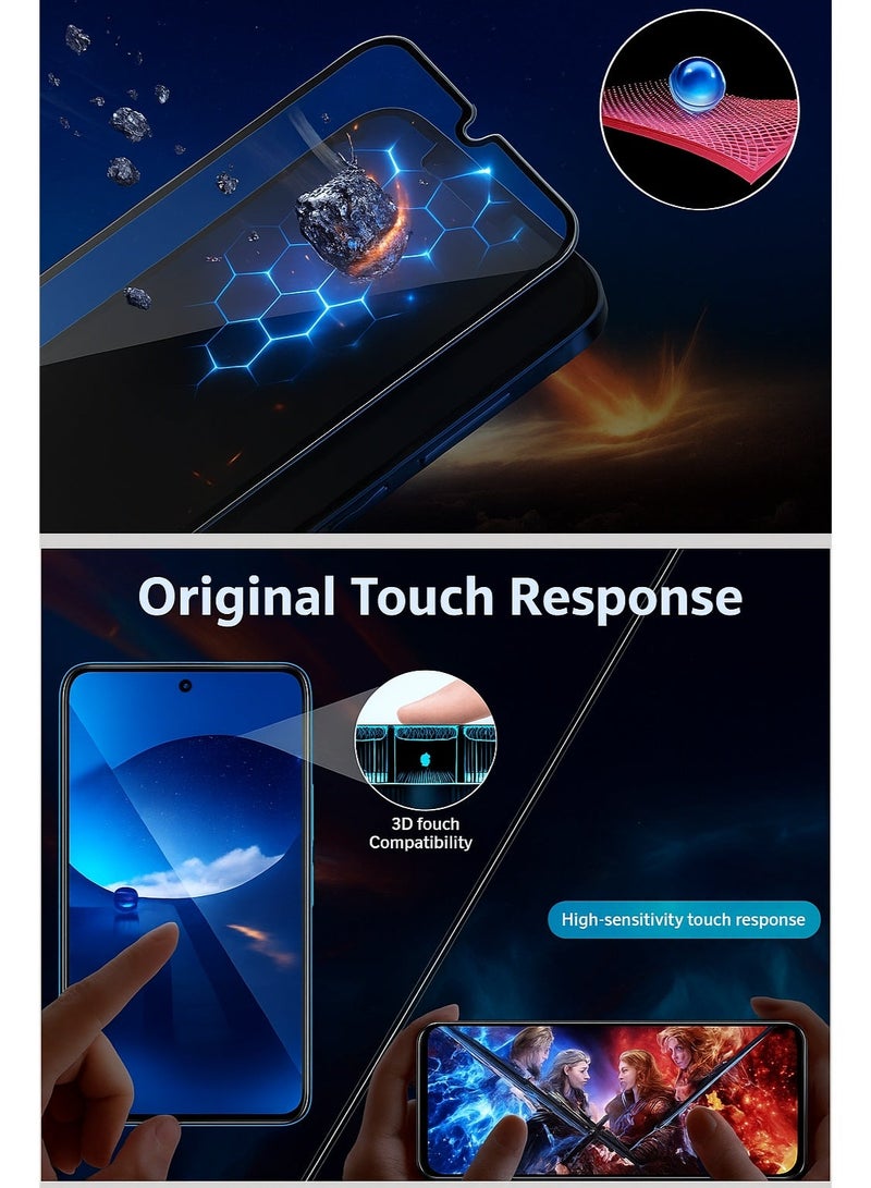 Screen Protector Compatible with Redmi 15C and Poco C85 – High-Quality Tempered Glass, Shatter-Resistant and Scratch-Resistant with a Smooth Touch Feel - Image 3