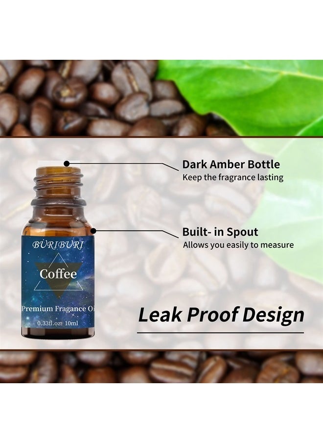 BURIBURI - Coffee Essential Oil 10ml Aromatherapy Fragrance Oil for Candle Making, Soap Making, Diffuser, Humidifier - Image 1