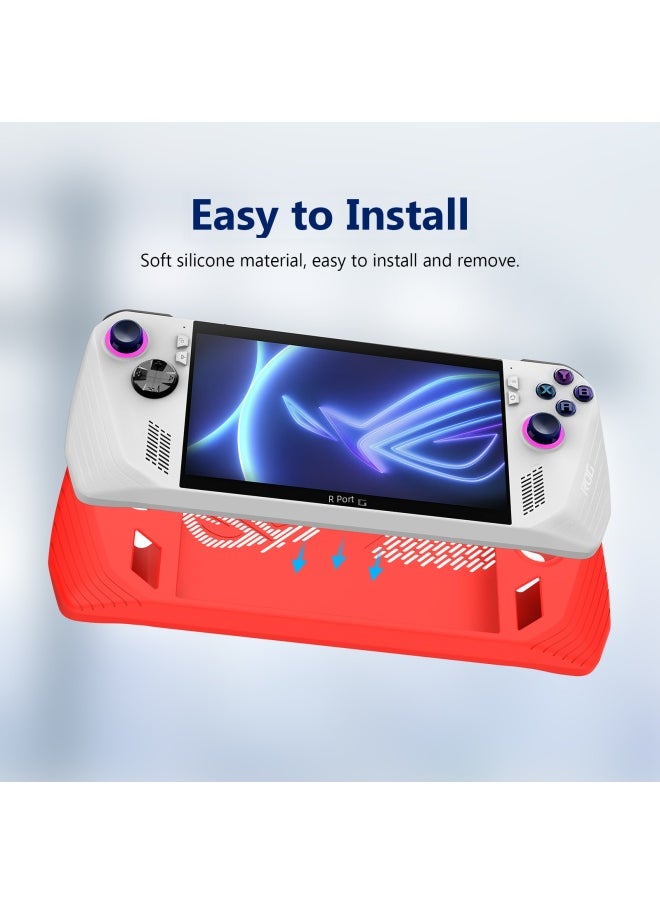 Generic - Full-pack Silicone Accessories Asus Rog Handheld Console Button Cap Protective Case Digital Computer/game Console Shell-Product Color:White-Model:Asus ROG Ally - Image 1