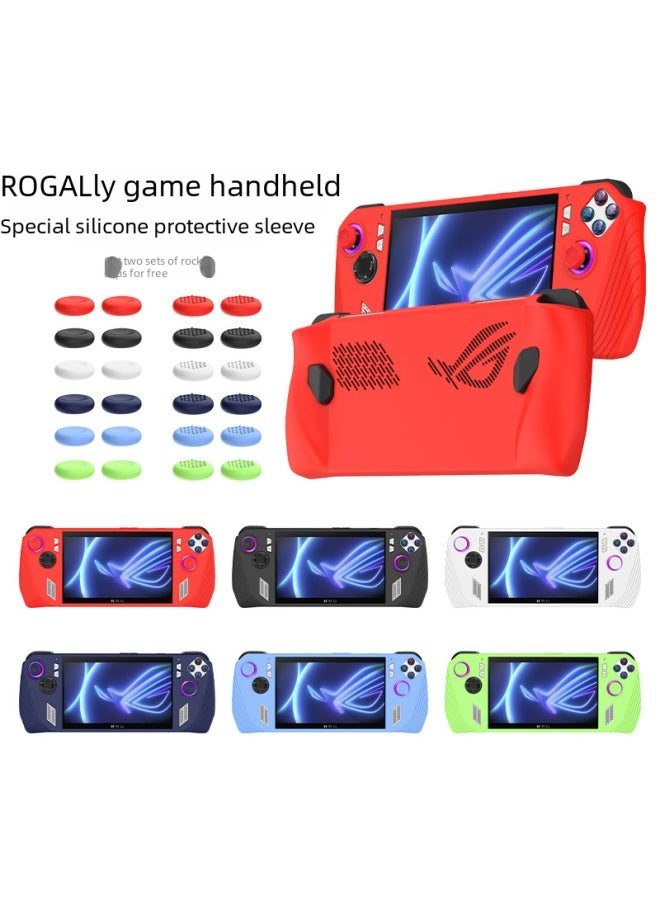 Generic - Full-pack Silicone Accessories Asus Rog Handheld Console Button Cap Protective Case Digital Computer/game Console Shell-Product Color:White-Model:Asus ROG Ally - Image 1