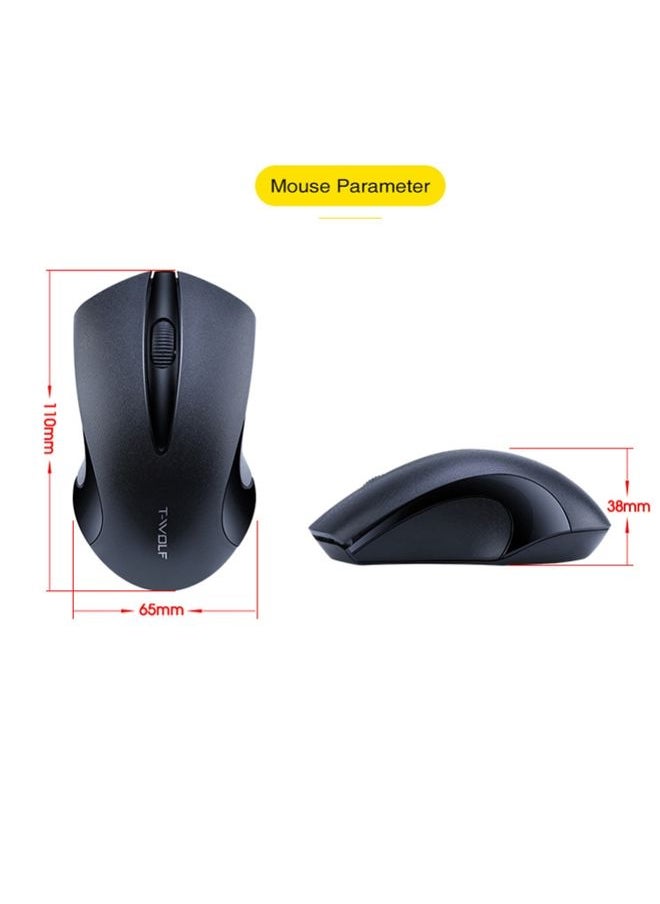 BURAQ T-WOLF Q2 3-Buttons 1200 DPI 2.4GHz Wireless Mouse(Pink)  - Image 3