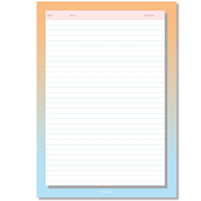 Fun Lines Premium A4 Project Papers - Pack of 80 (Gradient) - Image 3