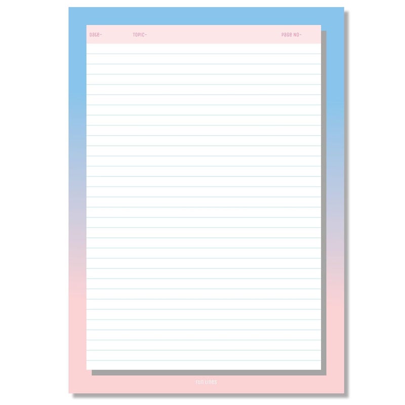 Fun Lines Premium A4 Project Papers - Pack of 80 (Gradient) - Image 2