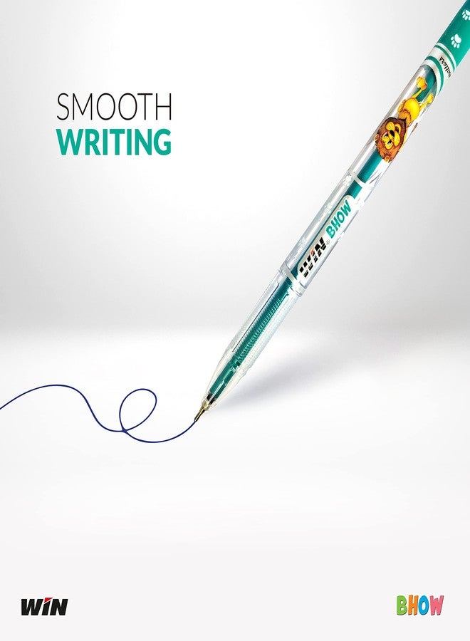 دبليو آي أن أقلام حبر جاف من وين بهاو | 30 قلمًا أسود | أقلام بتصميم الأسد | رأس 0.7 مم لكتابة سلسة | هيكل شفاف خفيف الوزن | مثالية للاستخدام في المدرسة والجامعة والعمل | قلم حبر جاف اقتصادي - Image 5