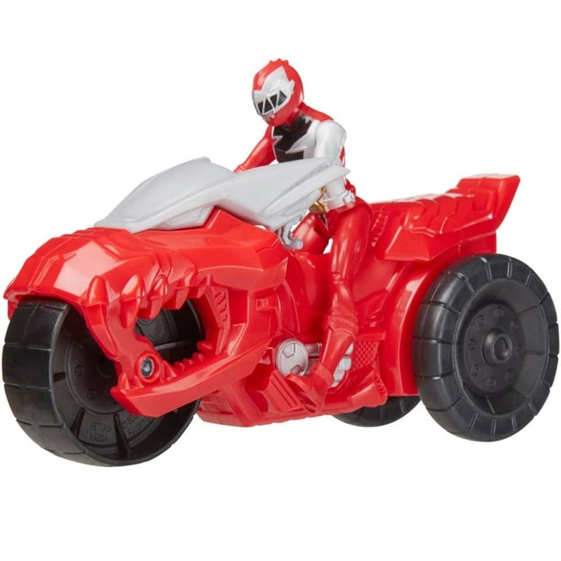 Power Rangers Dino Fury Rip N Go T-Rex Battle Rider and Dino Fury Red Ranger 6-Inch-Scale Vehicle and Action Figure, Toys Kids 4 and Up - Image 3
