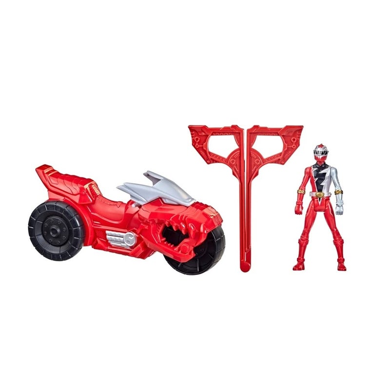 Power Rangers Dino Fury Rip N Go T-Rex Battle Rider and Dino Fury Red Ranger 6-Inch-Scale Vehicle and Action Figure, Toys Kids 4 and Up - Image 4