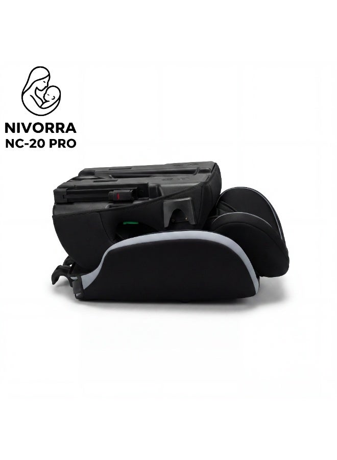 Nivorra Foldable Baby Car Seat with ISOFIX & Top Tether, Multi-Position Adjustable Height for Kids 76-150cm (9-36kg) - Image 4