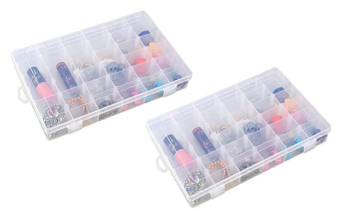 COOZICO 36 Grid Cells Multipurpose Plastic Storage Box with Removable Dividers for Medicine Pills Jewelry Pins Screws Cosmetics Stationery Items Transparent Storage Box - Image 2