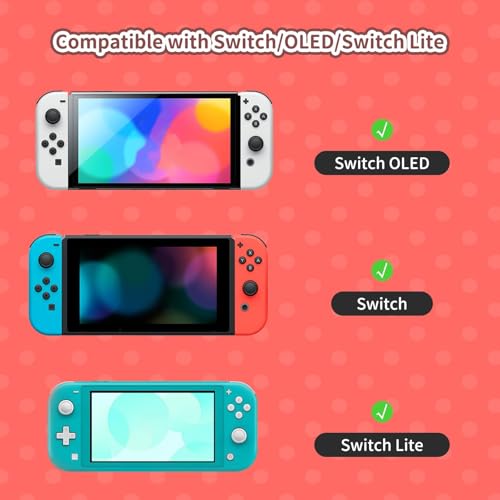 Kuitmor Cute Silicone Joystick Thumb Grip Caps,Joy Con Cover Compatible with Switch/OLED/Switch Lite,4PCS - Cat - Image 2