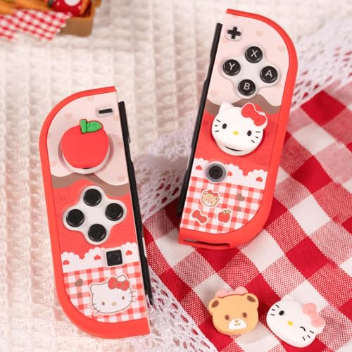 Kuitmor Cute Silicone Joystick Thumb Grip Caps,Joy Con Cover Compatible with Switch/OLED/Switch Lite,4PCS - Cat - Image 5