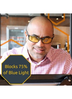 TrueDark Daylights Amber Elite Blue Light Blocking Glasses to Reduce Eye Strain and UV Glare for Increased Energy - Men & Women, Computer Screen, Gaming, TV, Phone - by Dave Asprey - pzsku/Z11054BA26088CA514744Z/45/_/1739965324/5adf67aa-8dbb-455e-aaee-fe033f5e8570