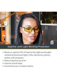 TrueDark Daylights Amber Elite Blue Light Blocking Glasses to Reduce Eye Strain and UV Glare for Increased Energy - Men & Women, Computer Screen, Gaming, TV, Phone - by Dave Asprey - pzsku/Z11054BA26088CA514744Z/45/_/1739965327/0e88afef-6fbb-444f-9f49-1f8f266a4994