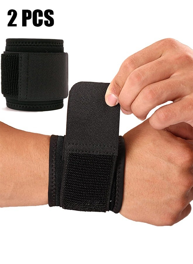 اتش واي دعامة المعصم ، 2 عبوة لفائف المعصم للنفق الرسغي للنساء والرجال. أحزمة المعصم لرفع الأثقال والتمرين وتخفيف الآلام. مرنة ومرنة للغاية وقابلة للتعديل ومريحة ومتعددة الوظائف - Image 1