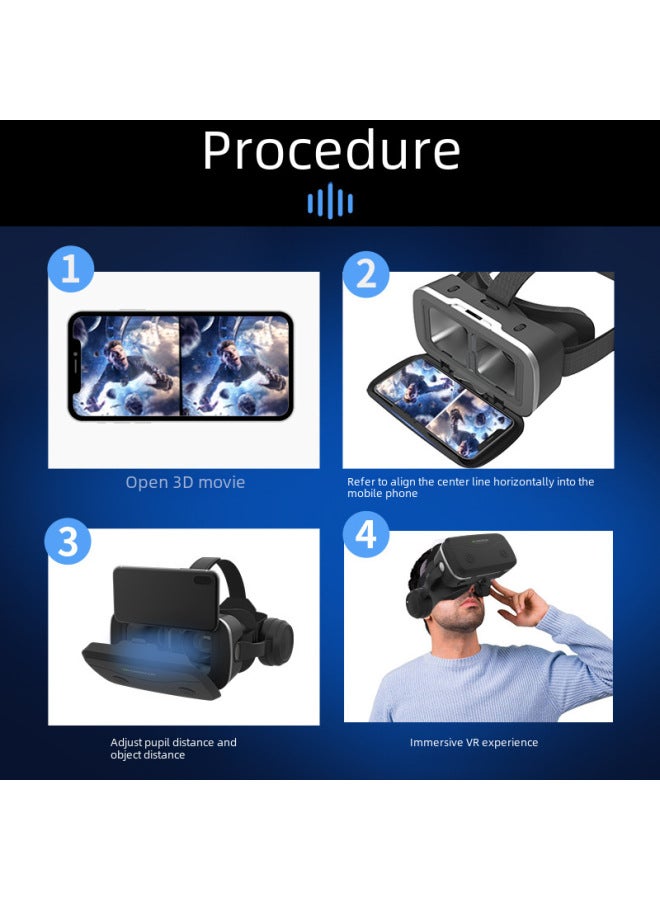 Quanxian Mirror Vr Glasses Earphone Version Mobile Specific Integrated Game Machine 3d Glasses Headset Vr-Color:G15E Headset Version Black - Image 4