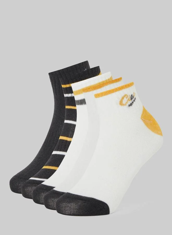 Pack of 5 - Striped Detail Ankle Socks