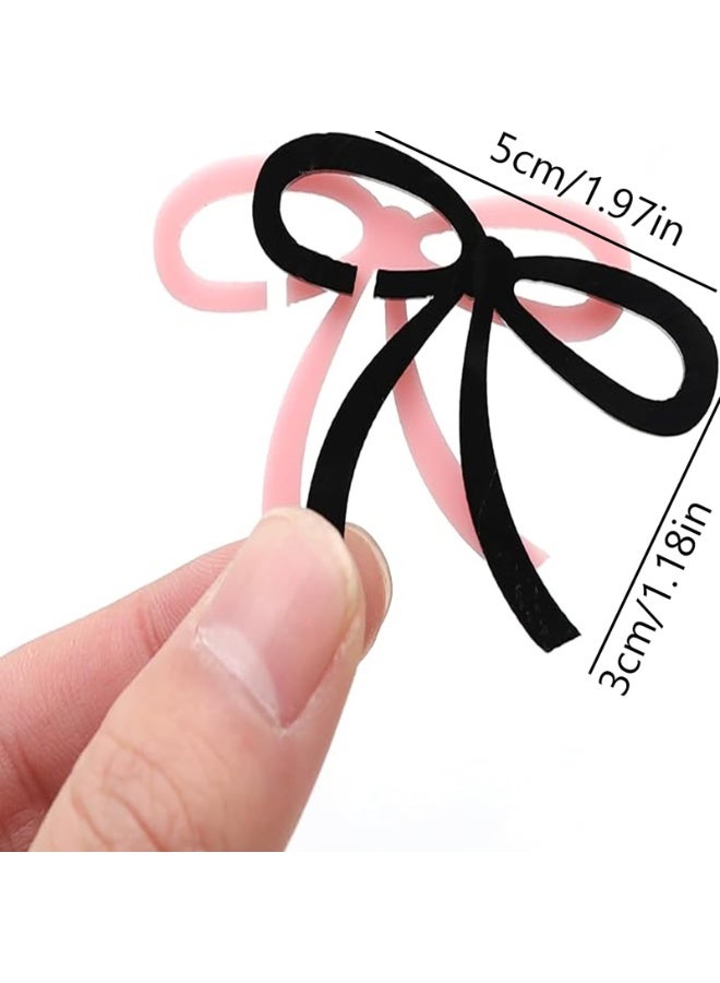 YOLOLAND 20Piece Pink & Black Bow Drink Tags - Cute Party Cup Tags for Coffee & More 🎀 - Image 4