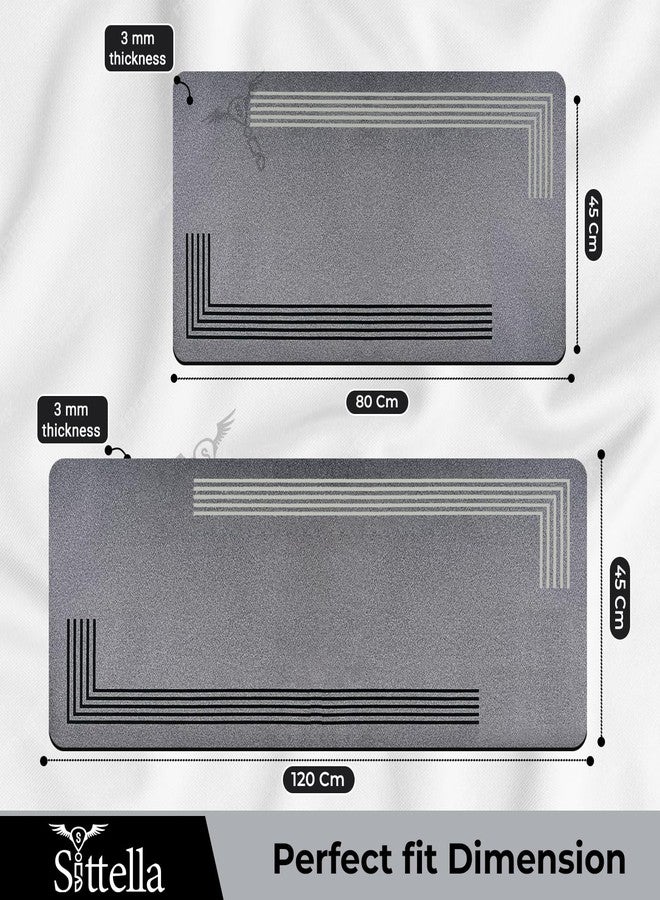 SITTELLA 2 Pcs (45x80 l 45x120 cm) Mat Kitchen Floor Mats – Super Absorbent, Anti-Skid, Fast Drying & Washable Mats for Kitchen Sink, Counter & Platform Area - Image 2