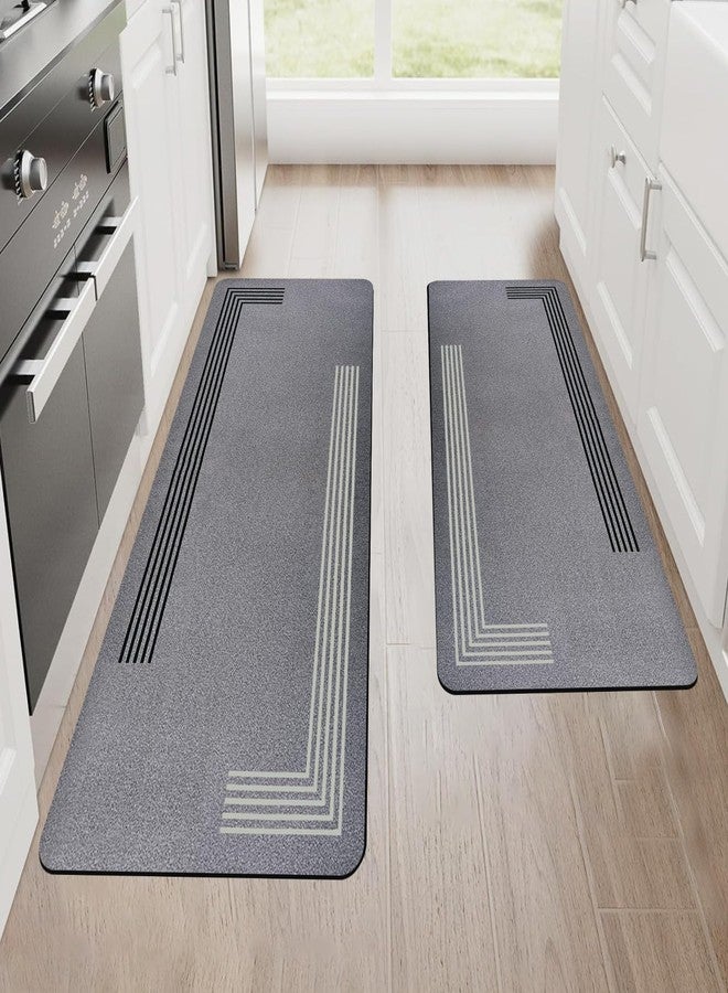 SITTELLA 2 Pcs (45x80 l 45x120 cm) Mat Kitchen Floor Mats – Super Absorbent, Anti-Skid, Fast Drying & Washable Mats for Kitchen Sink, Counter & Platform Area - Image 1