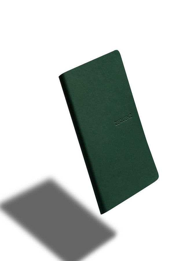 Zequenz A6 Mini Blank Notebook, Emerald Green, 200 Pages, 360 Soft Cover - Image 2
