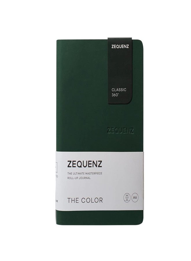 Zequenz A6 Mini Blank Notebook, Emerald Green, 200 Pages, 360 Soft Cover - Image 1