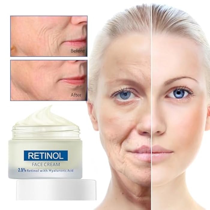 GUOYAOLIFU Moisturing Face Cream Skincare for Women,Day Night Retinol Hyaluronic Acid Facial Cream for Face,Hydration Face Cream for All Skin Types (1.7 Oz) - Image 4
