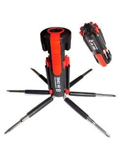 S Cart S Cart 8 in 1 MultiFunction Screwdriver Kit with LED Portable Torch Magnetic Heads Hand tool Pack of 1  - Image 5