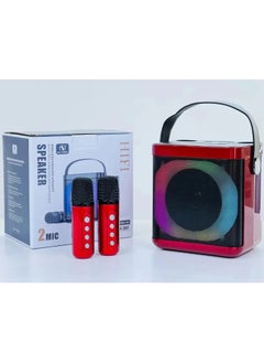 YS-307 portable Bluetooth Karaoke With Dual Wireless Microphone Bluetooth Audio Speaker With Two Mic