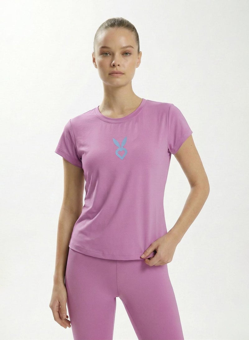 Cardio Bunny تي شيرت نسائي ضيق الشكل ومناسب للجسم - Image 1