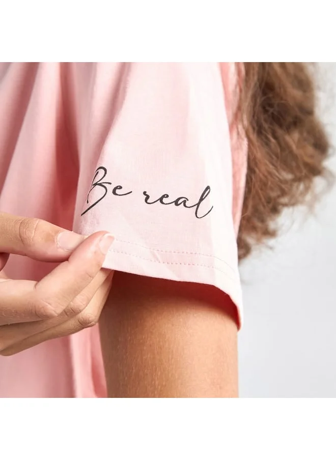 FAV Printed T-shirt with Pintuck Detail