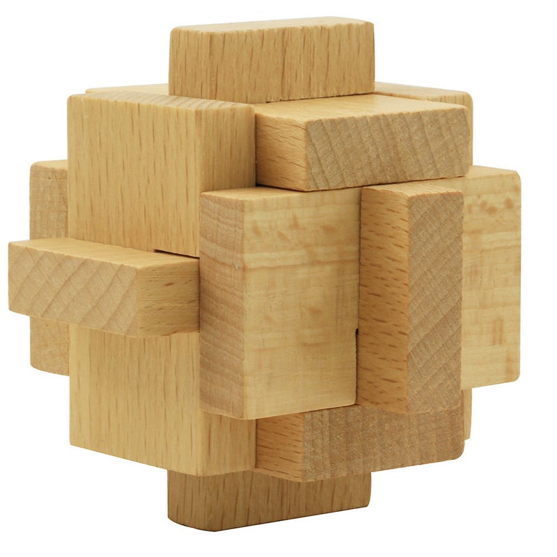 Kongming Lock Children'S Wooden Toy Kongming Lock Luban Lock Full Set Classical Mortise Wooden Toy Kongming Lock - Image 3