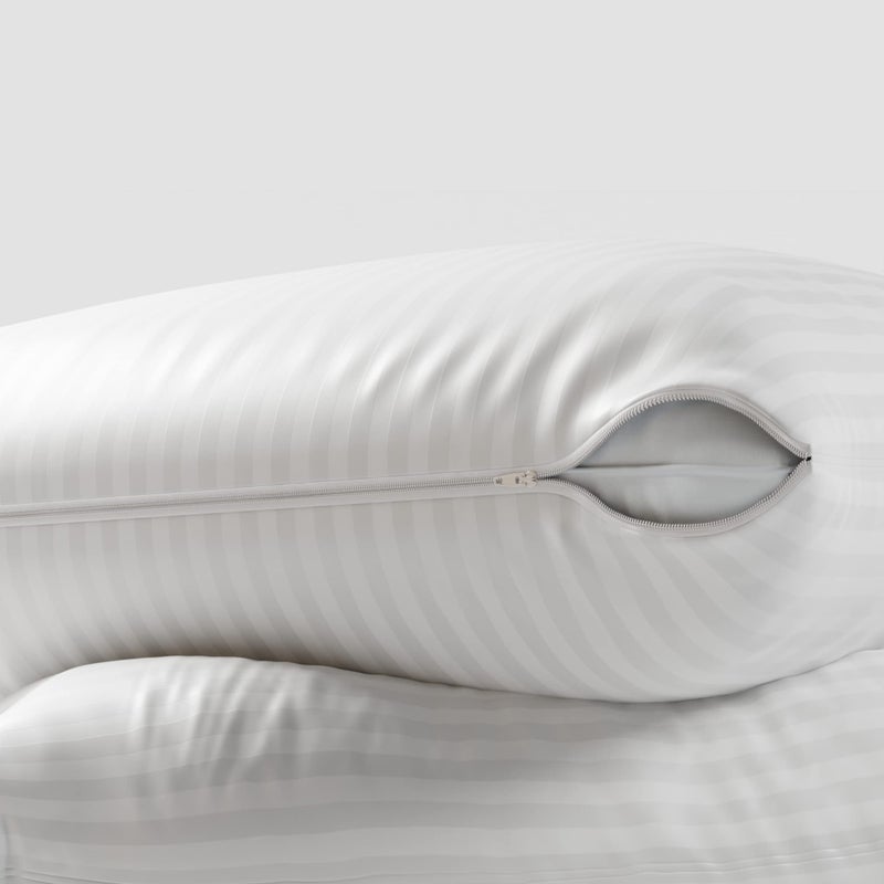 Niagara Sleep Soluti Niagara 2 Pack Standard Pillow Protectors with Zipper  Soft Quiet Cotton Sateen  Effective Dust Protection  Stay in Place Pillow Covers  Ideal for Home  Guests  Rentals (20x26 Inches)  - Image 1