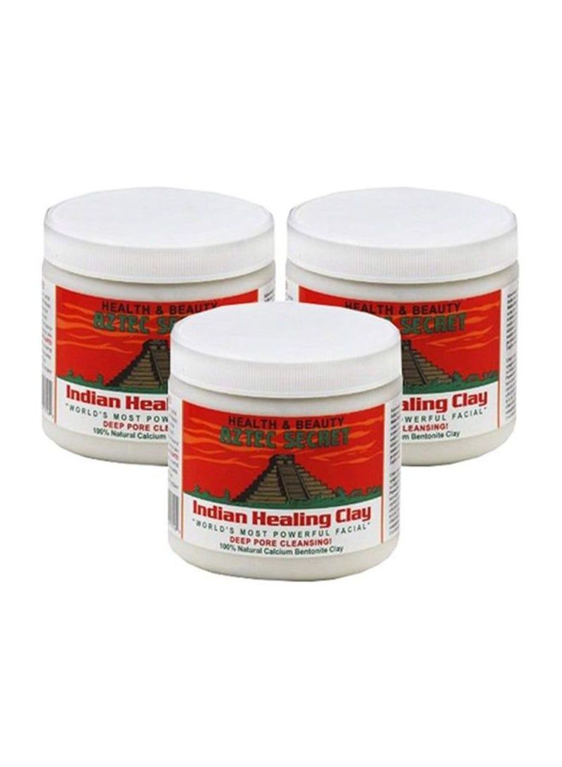 3-Piece Indian Healing Clay Deep Pore Cleansing Body Mud 1362g