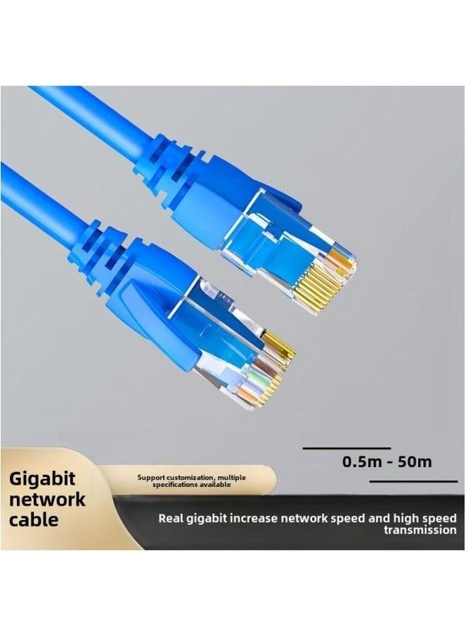 Super Six-class Network Cable Cat6e Unshielded Jumper Household Gigabit Finished RJ45 Computer Routing Broadband Line-Color:Sky Blue-Line Length:0.5m - Image 2