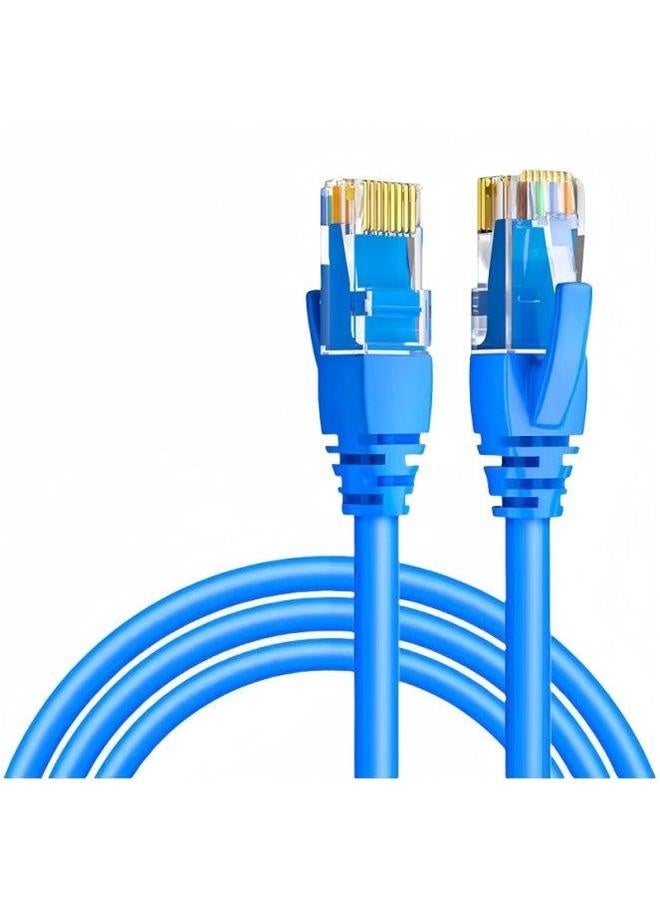 Super Six-class Network Cable Cat6e Unshielded Jumper Household Gigabit Finished RJ45 Computer Routing Broadband Line-Color:Sky Blue-Line Length:0.5m - Image 4