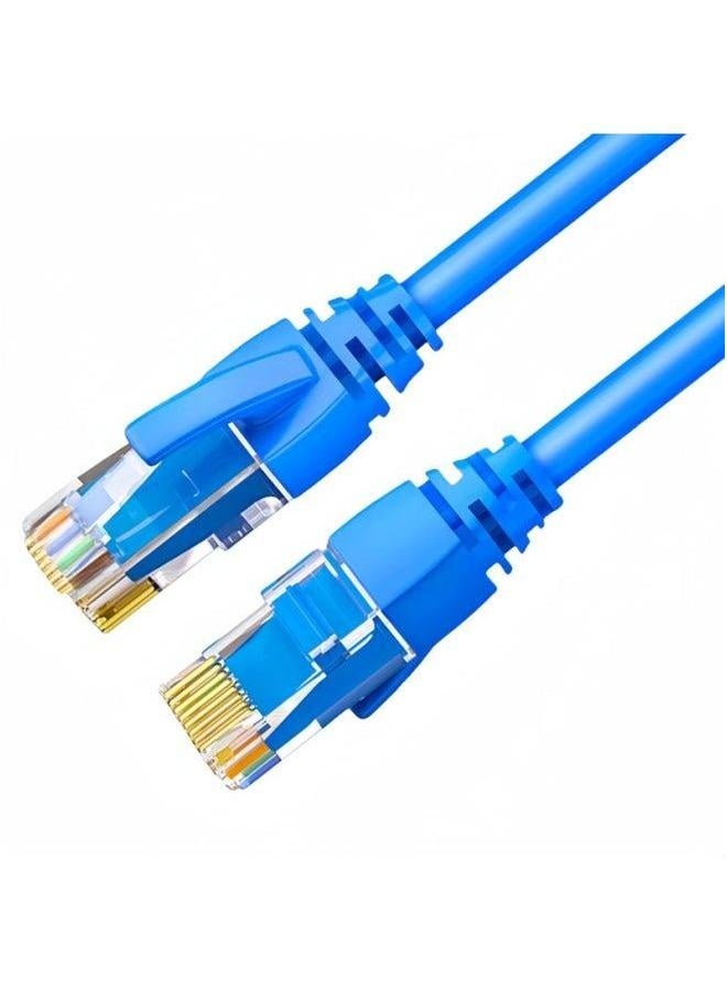 Super Six-class Network Cable Cat6e Unshielded Jumper Household Gigabit Finished RJ45 Computer Routing Broadband Line-Color:Sky Blue-Line Length:0.5m - Image 1