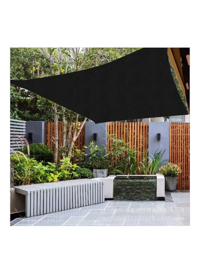 NIBEMINENT Sun Shade Sail Net Canopy UV Protection Awning Shelter 4 Bundle Rope Black/White  - Image 2