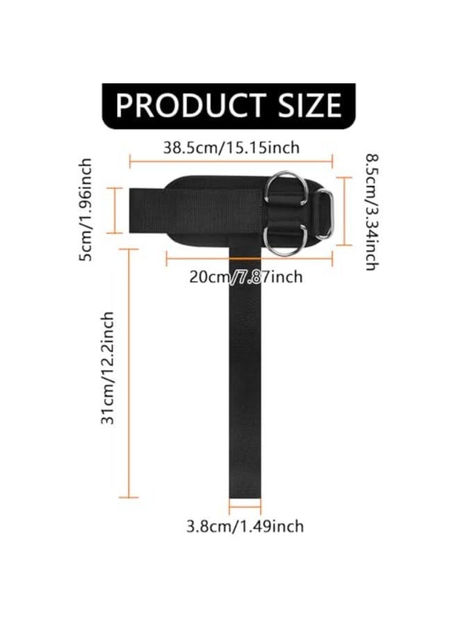 قطعتين احزمة رفع الاثقال، احزمة معصم للرفع، احزمة اوزان مع حلقات على شكل حرف D، اربطة معصم لرفع الاثقال، للرجال والنساء لماكينات الكيبلات والرفعات المميتة والخطف والسحب - Image 2