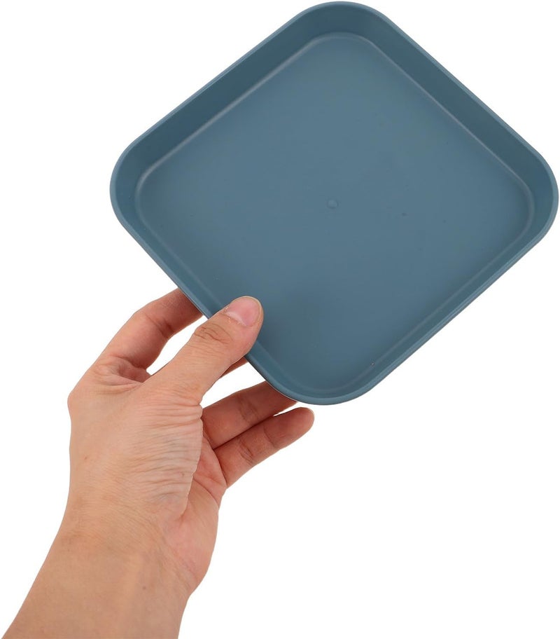 Uonlytech 4pcs Pet Feeding Bowls for Cats and Puppies, Shallow Small Square Round Pet Plates, Multi-Functional Food Dishes for Indoor Use - Image 4
