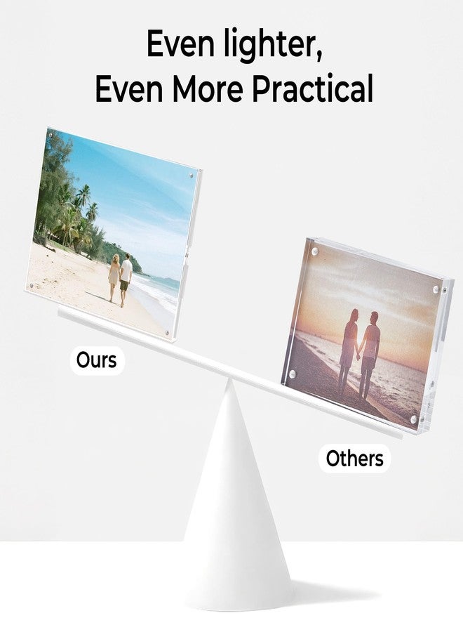 HOUSE DAY Acrylic Picture Frames 8x10, Lightweight Magnetic 8x10 Picture Frame for Wall and FreeStanding Desktop Display Clear 8 x 10 Photo Frame with Microfiber Cloth Nails 8x 10 Photo Frame for Gift (2 Pack) - Image 4