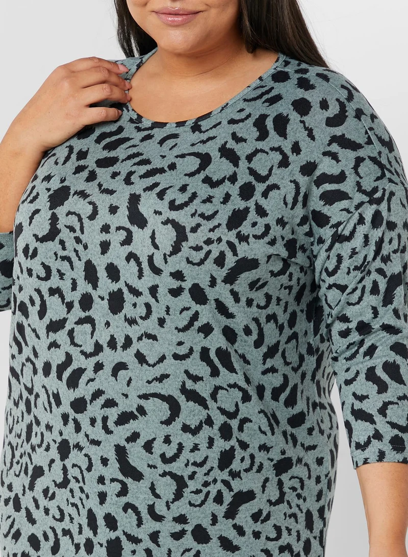 Only Carmakoma Animal Print Dress