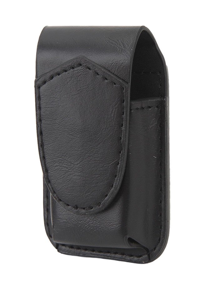 Serounder Leather Lighter Case with Belt Loop, Anti Scratch Protective Storage Case Soft Lining Magnetic Buckle Lighter Waist Case for Men Women (Black) - Image 1