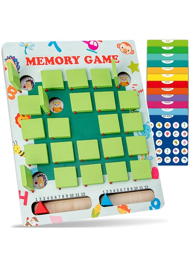 Matching Memory Game for Kids Ages 3-5 4-8, Board Games for 4-6, Car Airplane Camping Travel Toys Games Activities for 3-5 4-8, Toddler Kid Road Trip Essentials, Birthday Gifts for Kids Boys Girls - Image 1