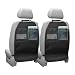 YTFRL 2 PCS Back Seat Cover for Kids Car Kick Mat Seat Protector with 2 Storage Pockets Premium Water Resistant Backseat Kick Mats Protect Vehicle from Dirt Mud Scratches - Image 2