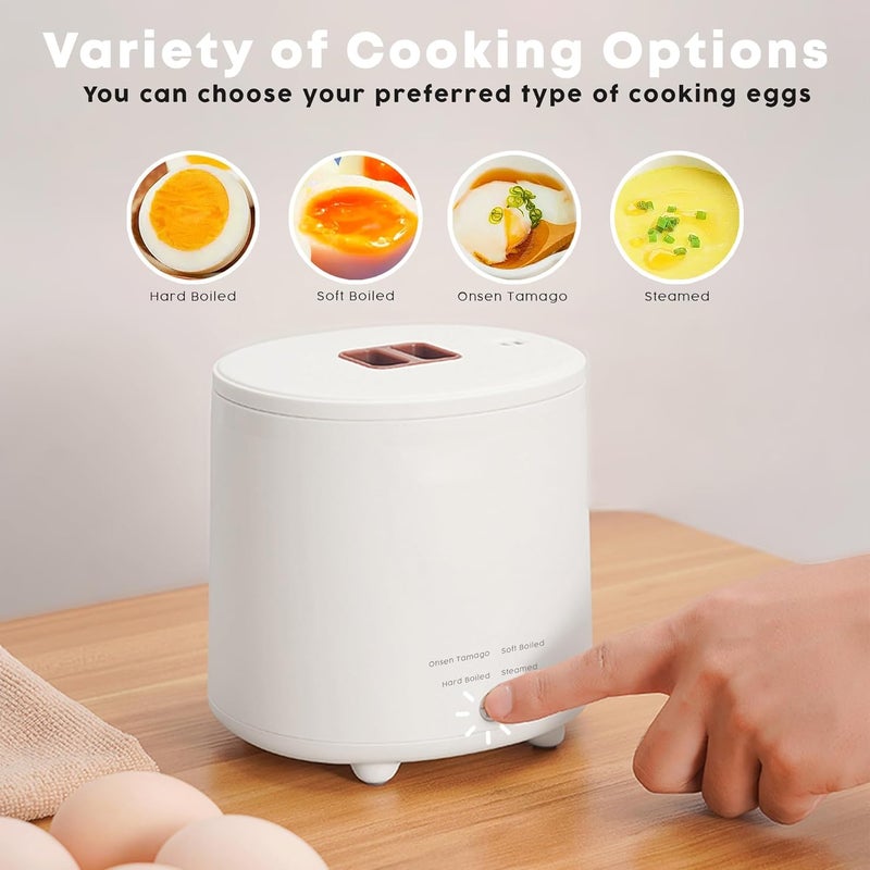 KASTWAVE Rapid Egg Cooker - Electric Egg Cooker With Auto Shut Off And Alarm, Mini Egg Cooker for Steamed, Hard Boiled, Soft Boiled Eggs and Onsen Tamago - Electric Egg Boiler for Home Kitchen - Image 4