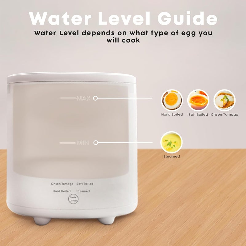 KASTWAVE Rapid Egg Cooker - Electric Egg Cooker With Auto Shut Off And Alarm, Mini Egg Cooker for Steamed, Hard Boiled, Soft Boiled Eggs and Onsen Tamago - Electric Egg Boiler for Home Kitchen - Image 3